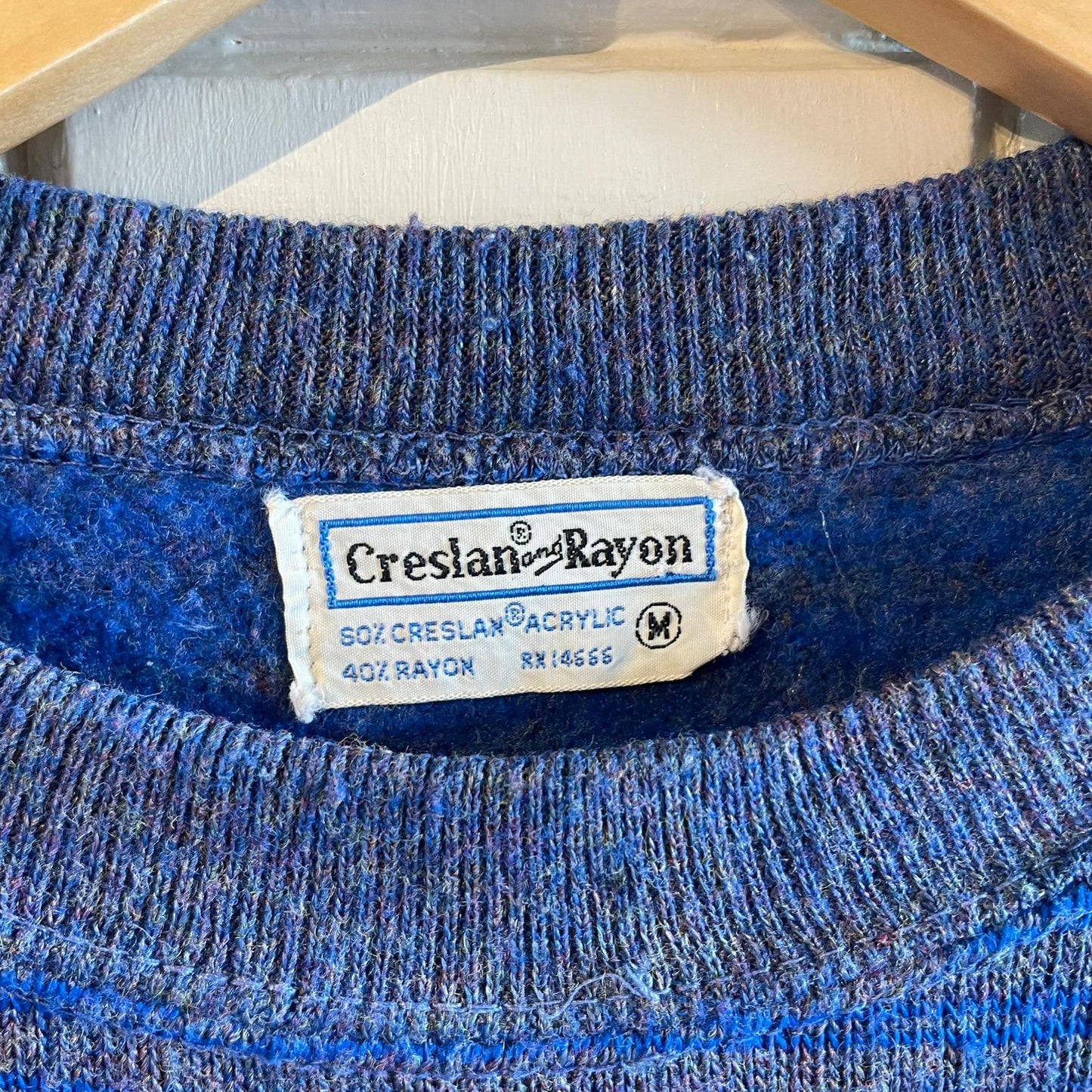 1960s Blue Striped Short Sleeved Sweatshirt