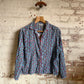 1950s Blue Paisley Patterned Button Shirt