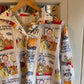 1980s St Michaels Unusual Comic Book Graphic Long Sleeve Shirt