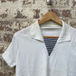 Vintage 1970s 1980s White Sailor Style Shirt