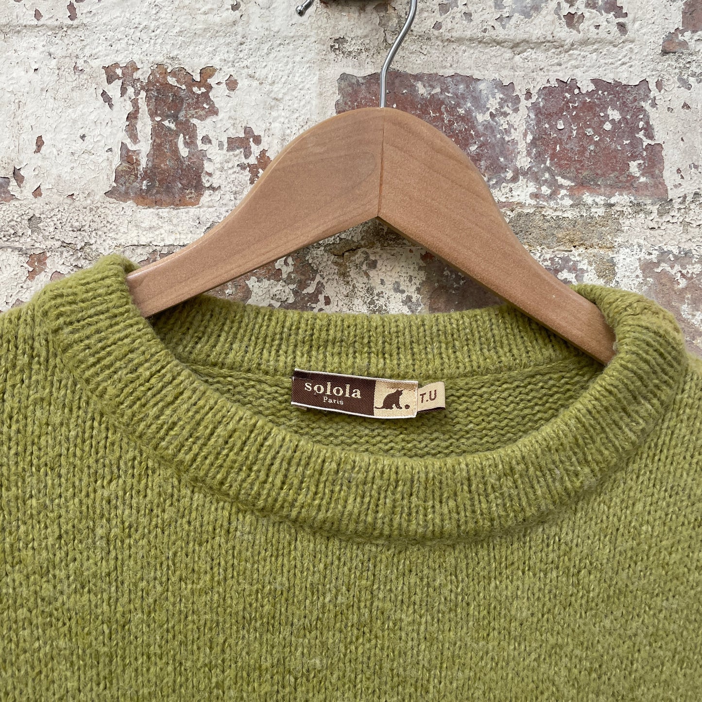 Vintage 1980s 1990s Green Knitted Patterned Jumper
