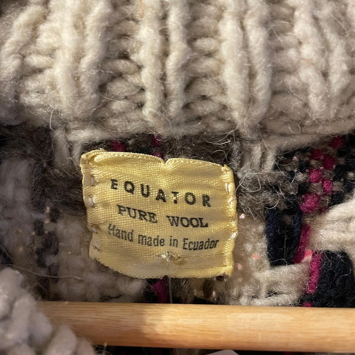 1970s Pure Wool Patterned Knitted Jumper
