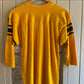 1960s Yellow Rayon Long Sleeve Graphic Top