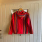 1970s Red Knitted Zip Up Hoodie Jumper