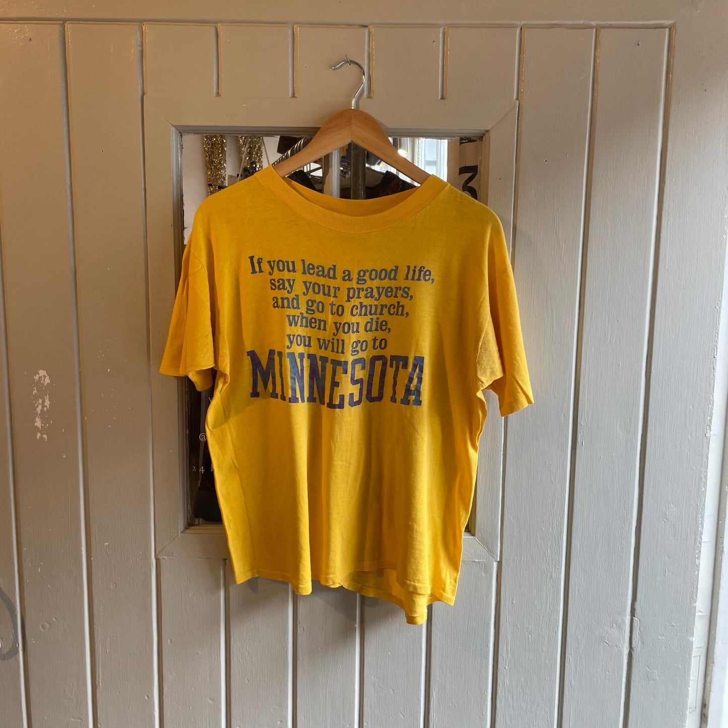 1980s Yellow Minnesota Graphic T-shirt