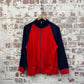 1980s Red and Navy Zip Up Track Top Jacket