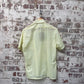 Vintage 1970s Yellow Button Up dagger Collar Shirt