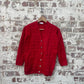 Vintage 1960s Red Knitted Cardigan Jumper