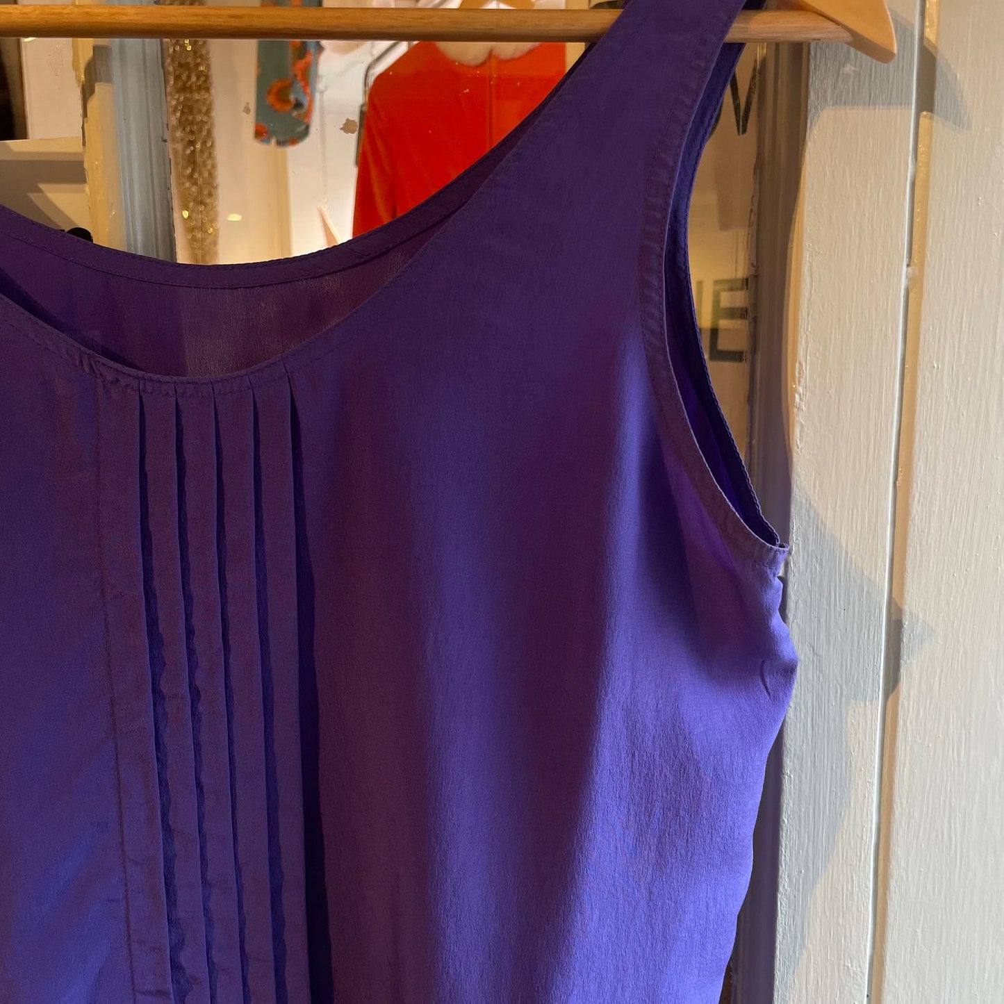 1980s Purple Vest Blouse Top