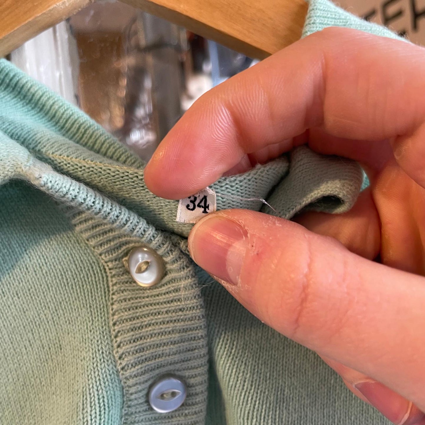 1960s Mint Green Wool Knitted Collared Button Polo Shirt Cardigan