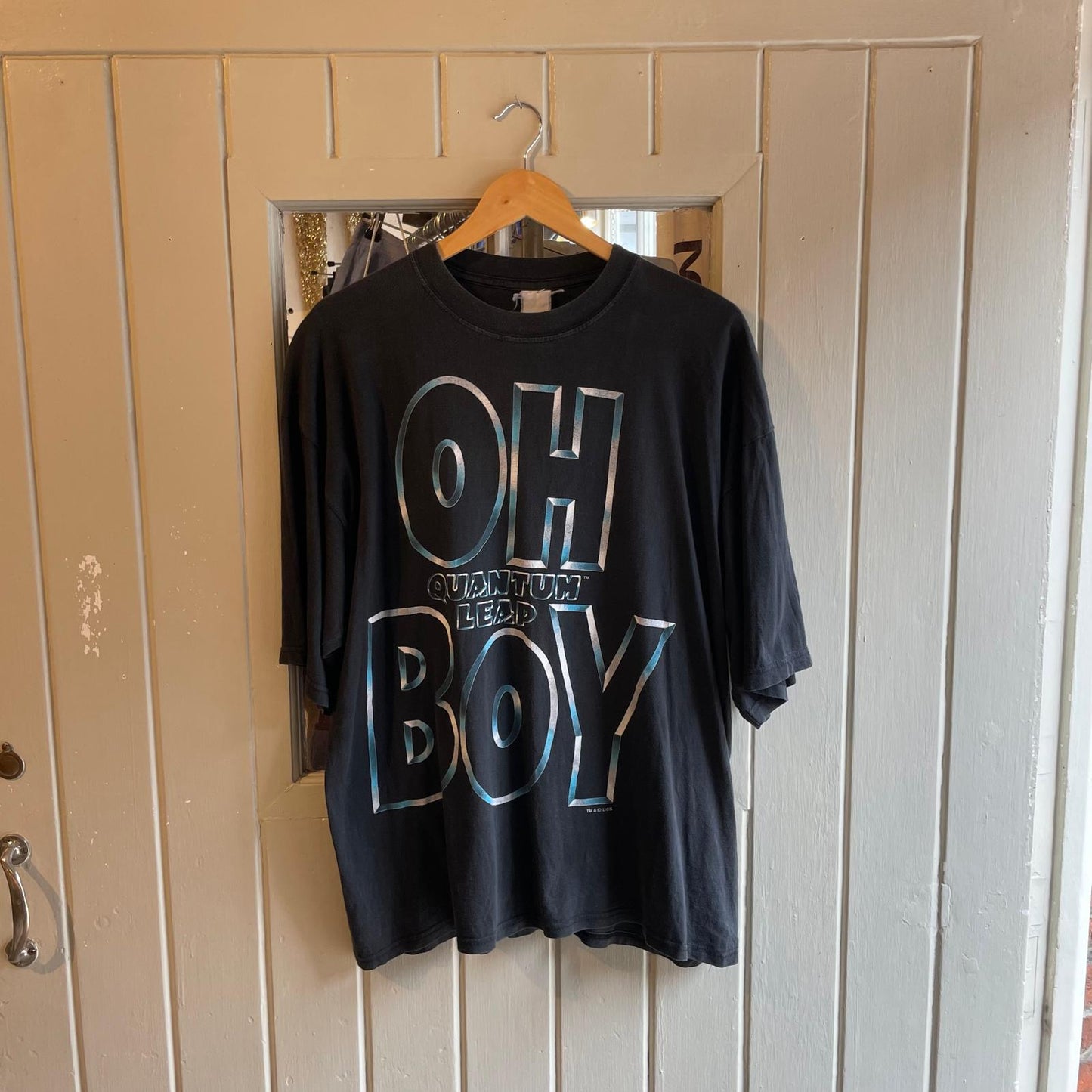 1990s Black OH BOY Graphic T-shirt