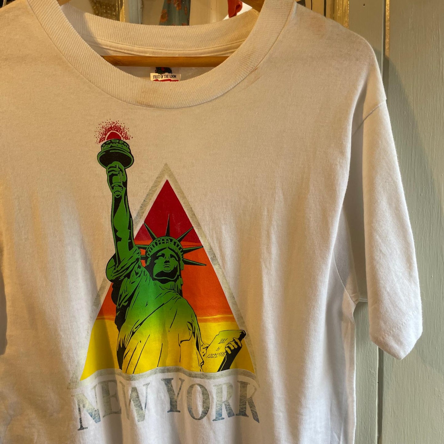 1990s White New York Graphic T-Shirt