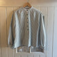 1970s Green Striped Knitted Blouse Shirt