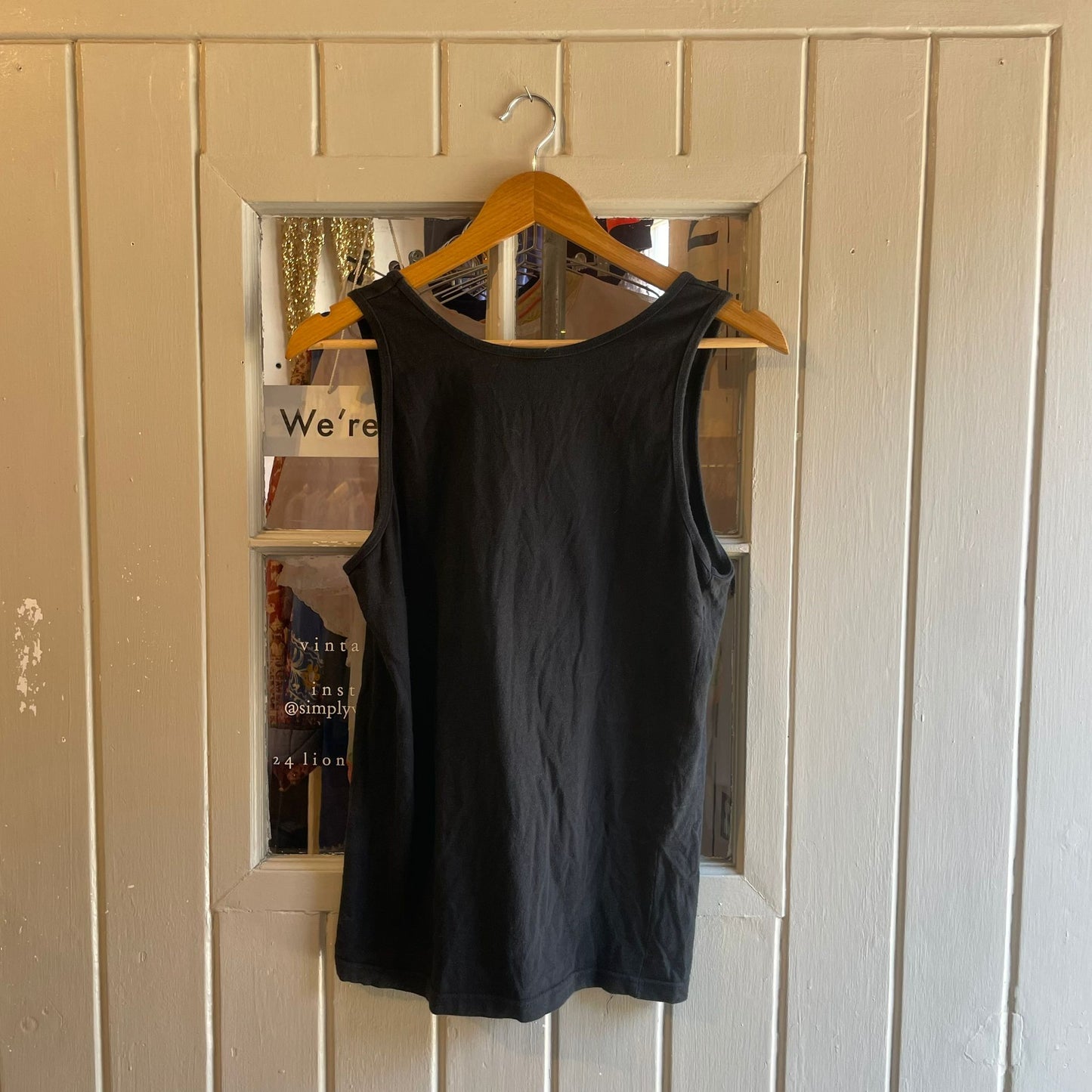 Vintage 70s/80s Black German Military Vest Top