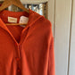 1960s Orange Wool Knitted Button Jumper