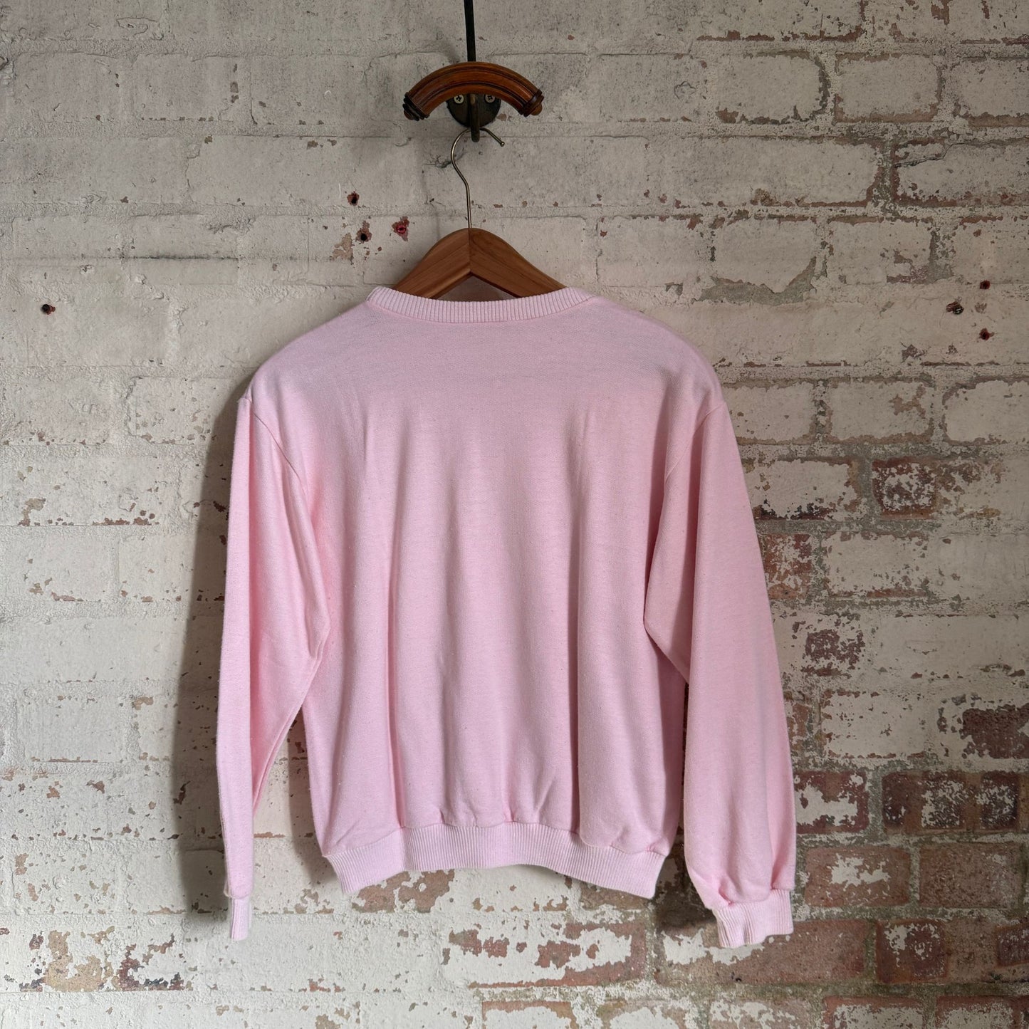 1980s Light Pink Blank Sweatshirt Jumper