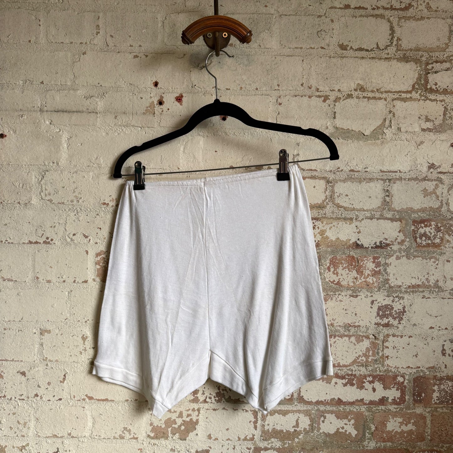 1950s British Unusual White Cotton Shorts