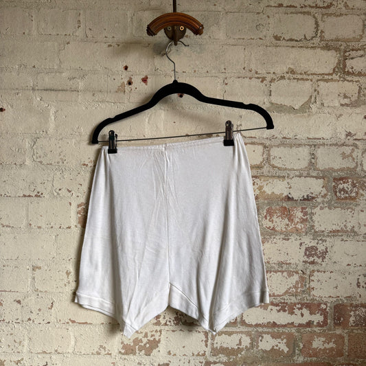 1950s British Unusual White Cotton Shorts