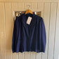 Vintage 70s/80s Navy Blue Linen Open Blazer Jacket