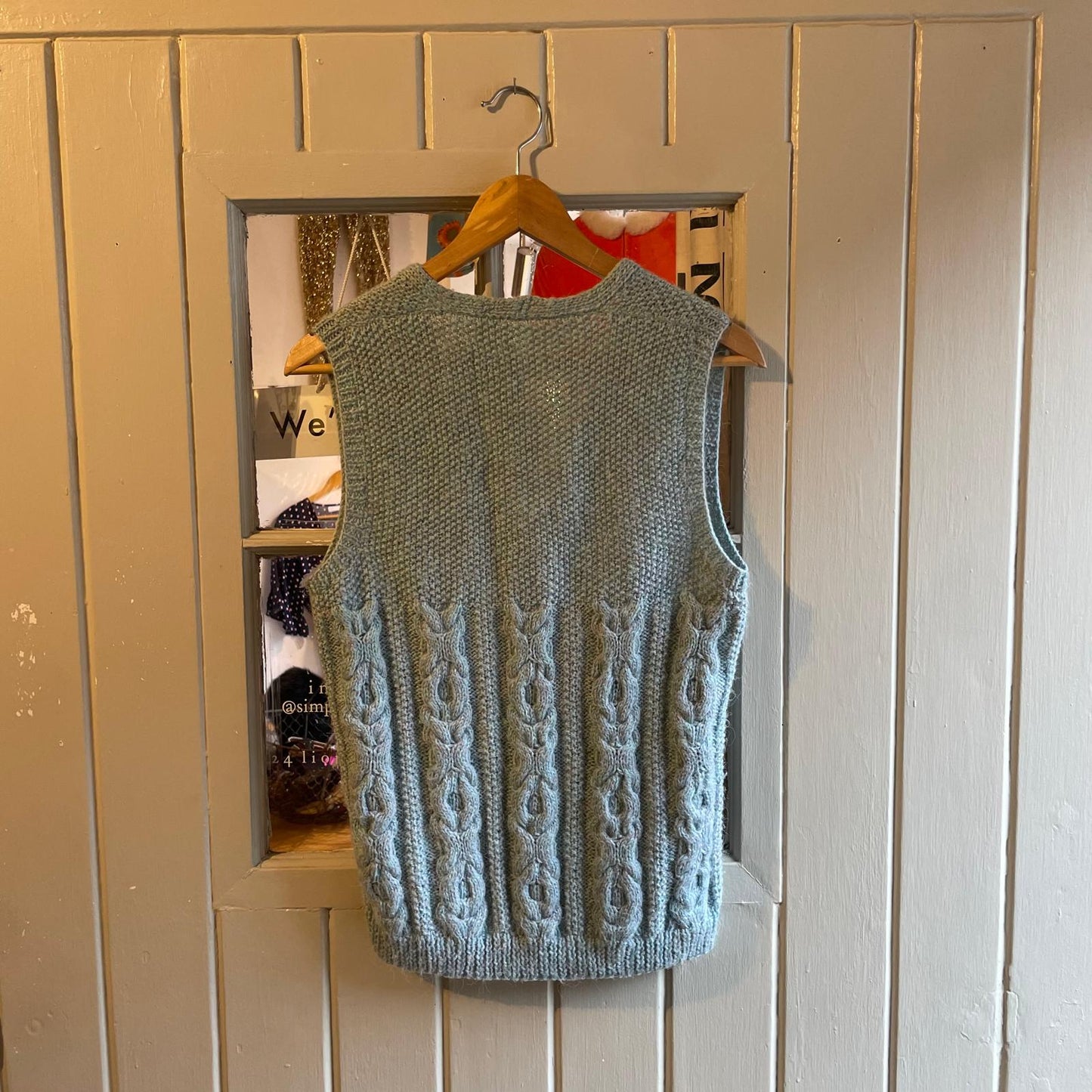 1970s Grey Knitted Tank Top Vest Jumper