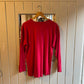 1980s Red Marilyn Anselm Hobbs Long Sleeve Top