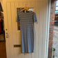 1990s Blue Laura Ashley Cotton Long Dress