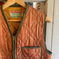 1940s 1950s Orange Quilted Gilet Zip Jacket