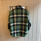 1970s Green Wool Blanket Lined Flannel Shirt Jacket