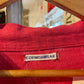 1980s Red Cotton British Work Fisherman Artist Smock Jacket
