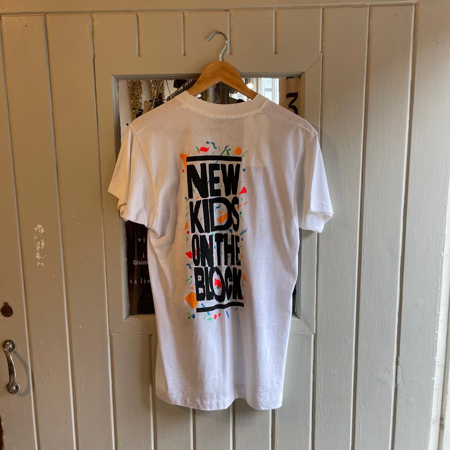 1980s White New Kids on the Block Graphic T-shirt