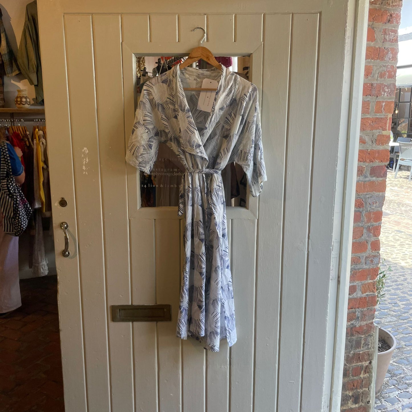 Vintage 70s/80s Cotton Open Dress/Dressing Gown