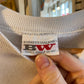 1980s White Graphic College Sweatshirt