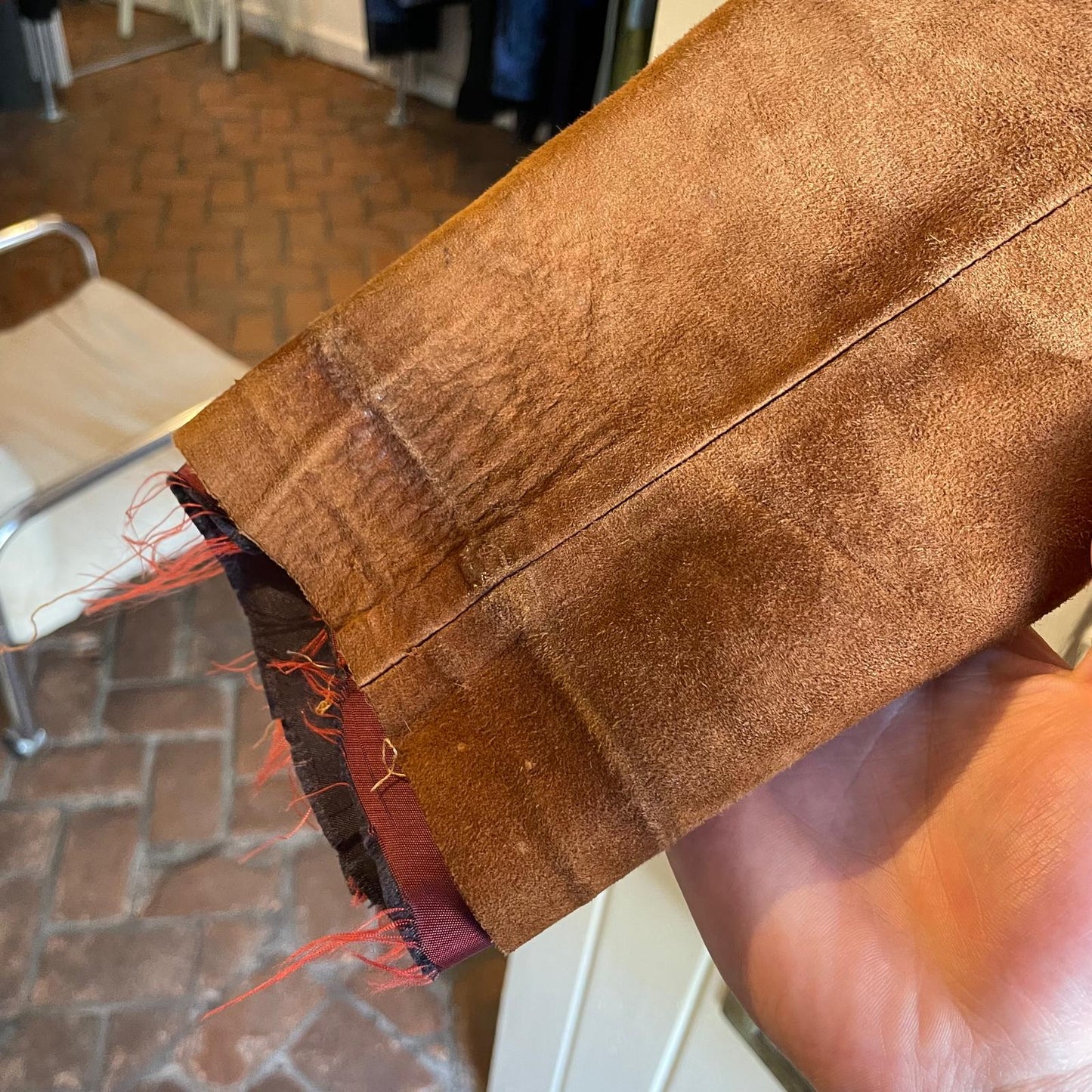 1960s Double breasted Brown Suede Long Coat
