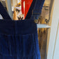 1970s Navy Blue Corduroy Dungarees Overalls