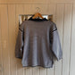 190s Black and White Striped Guernsey Cotton Jumper