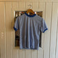 Vintage 60/70s Blue Striped Cotton T-shirt