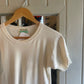Vintage 60s/70s Cream Cotton British Thermal Style T-shirt