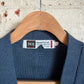 1960s Grey British Wool Knitted Cardigan Jumper