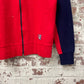 Vintage 1970s 1980s Navy and Red Track Top Jacket