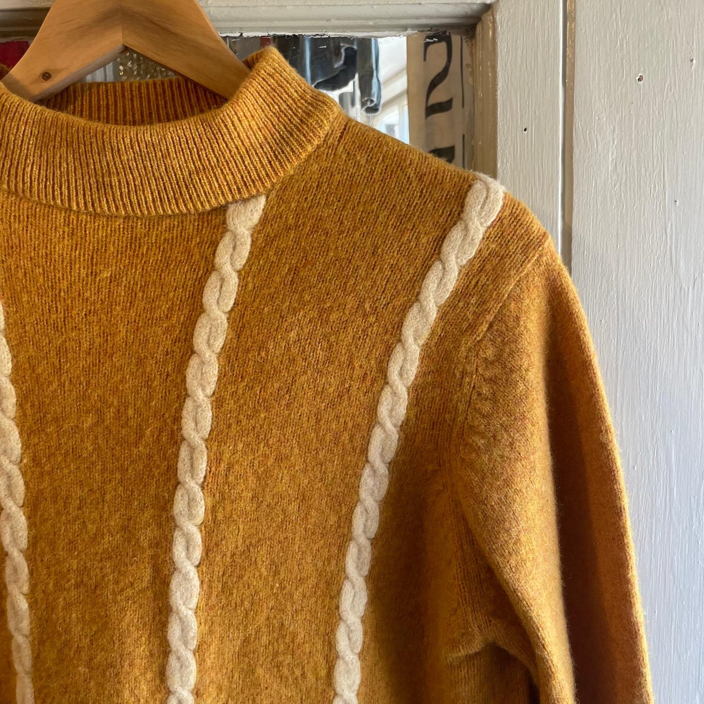 1970s Mustard Knitted Wool Jumper