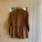 1970s Brown Suede leather Peak lapels Blazer Style Jacket