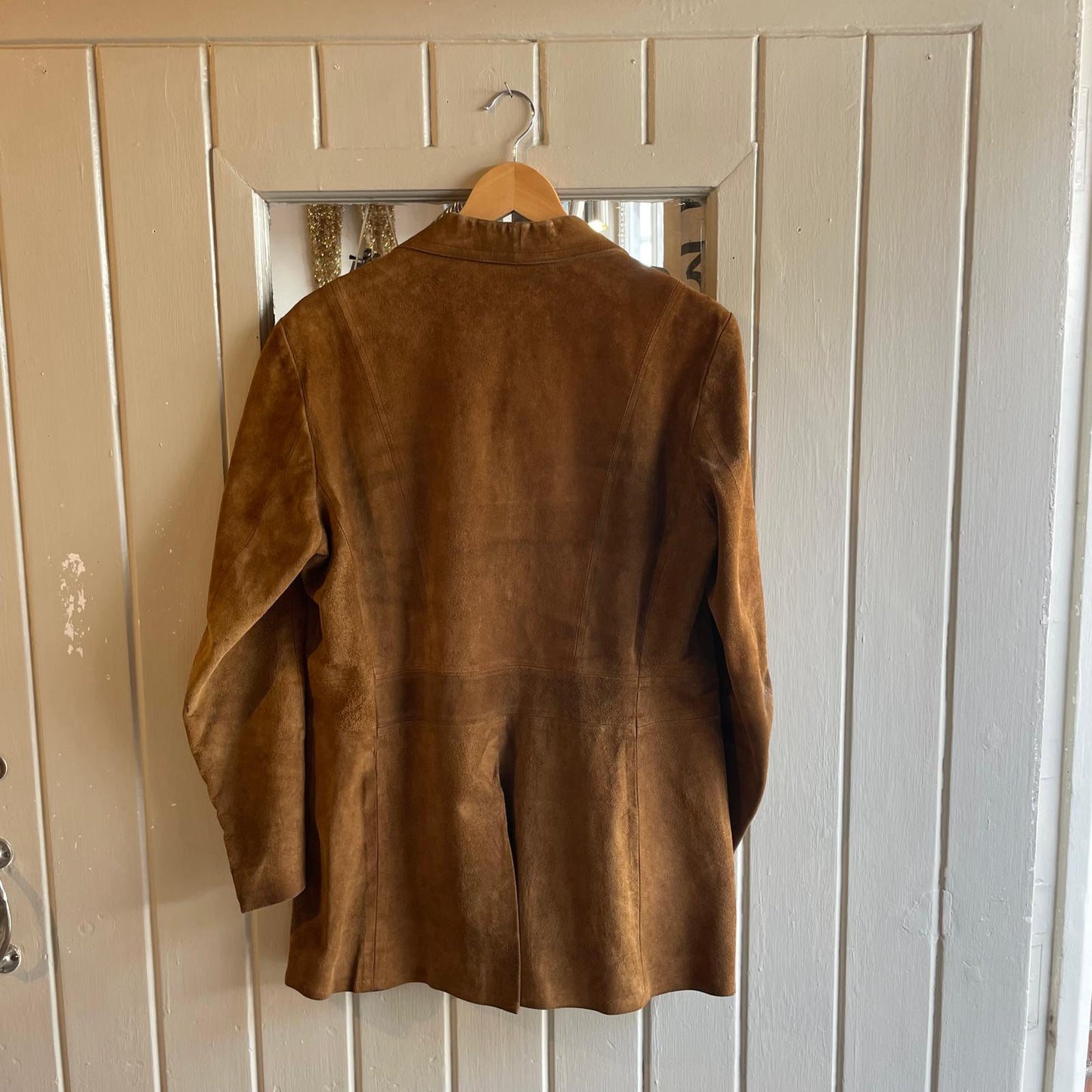 1970s Brown Suede leather Peak lapels Blazer Style Jacket