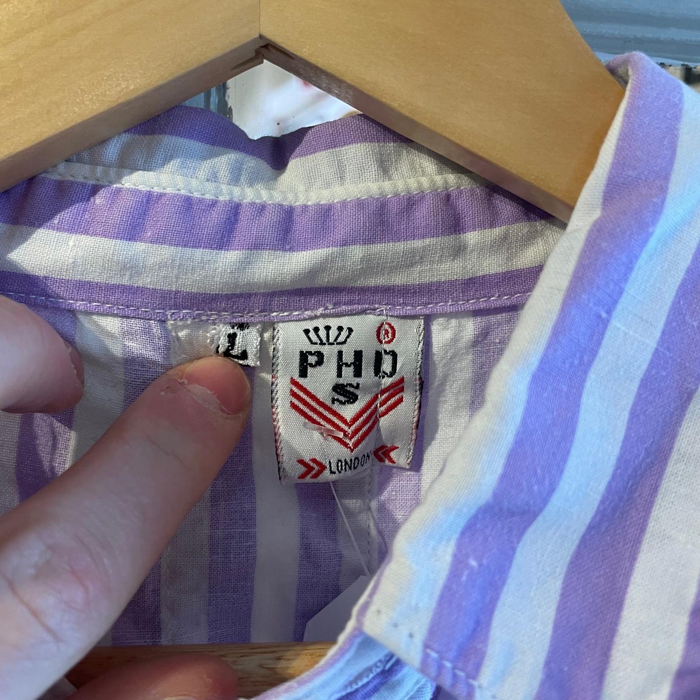 1980s Unusual Design Purple Long Sleeve Shirt