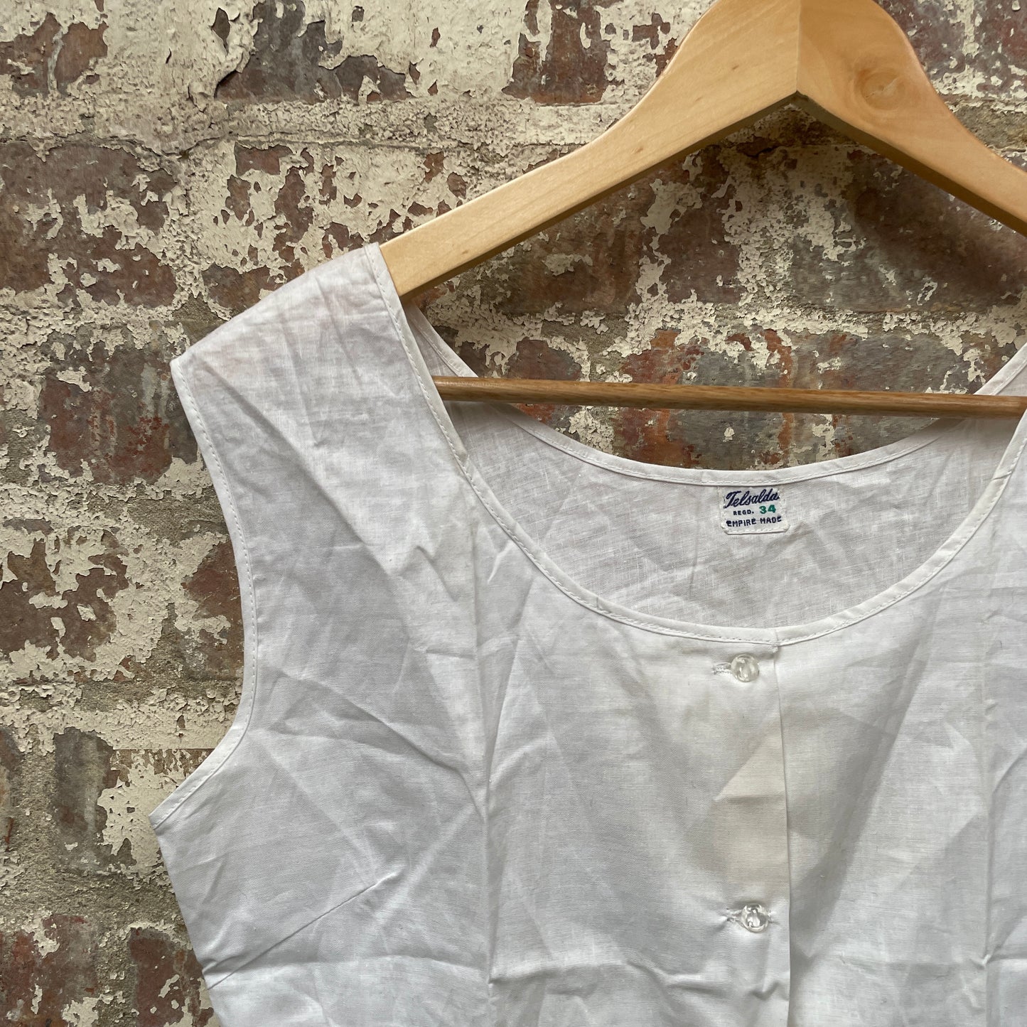 Vintage 1950s 1960s White British Blouse Top
