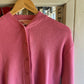 1940s 1950s Pink Wool Button up Knit Cardigan