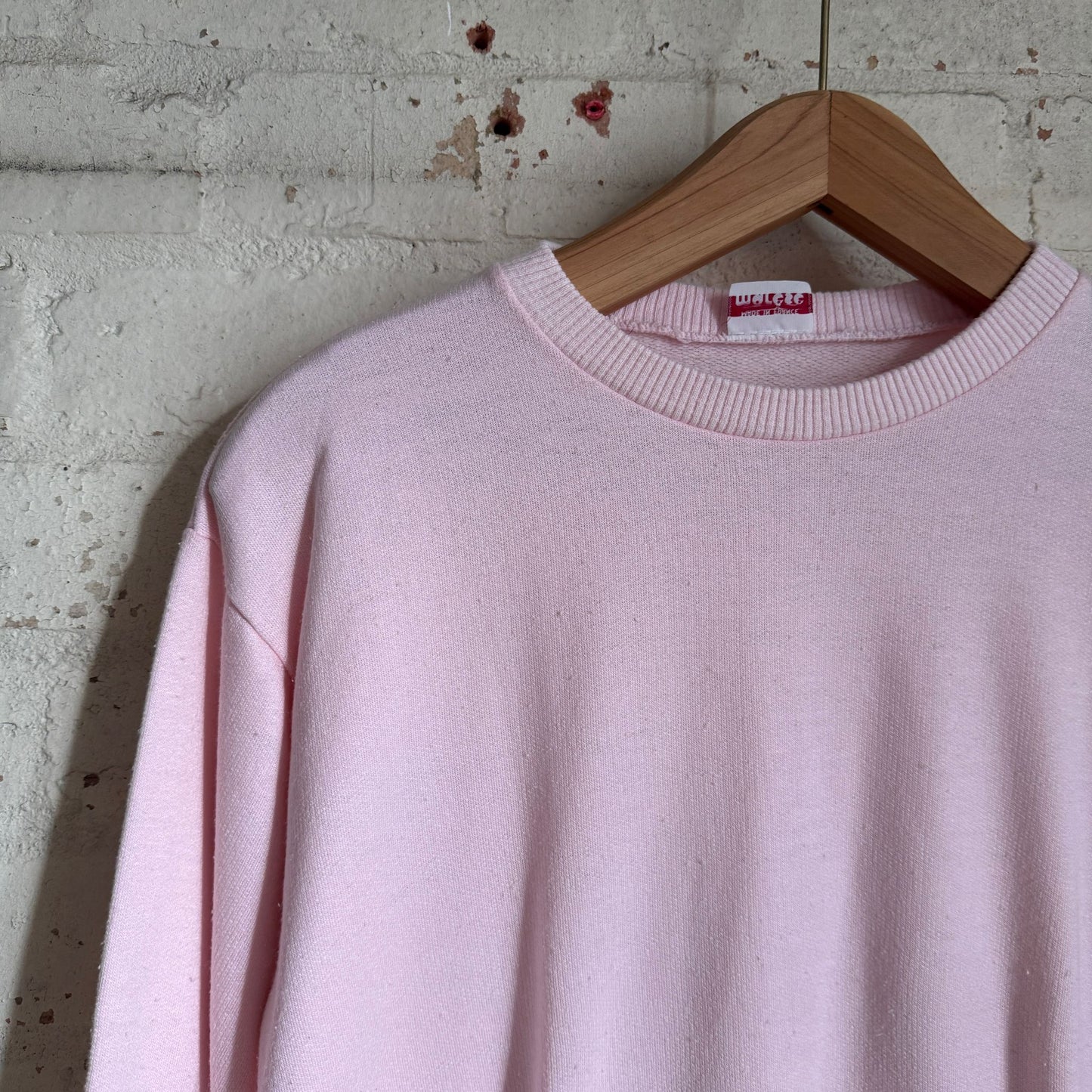 1980s Light Pink Blank Sweatshirt Jumper