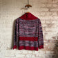 1980s Red Shawl Collar Knitted Cardigan Jumper