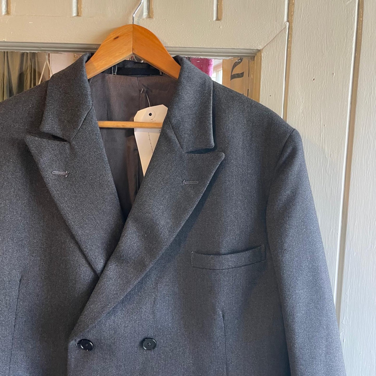 Vintage 60s/70s Grey Double Breasted British Rail Work Blazer Jacket