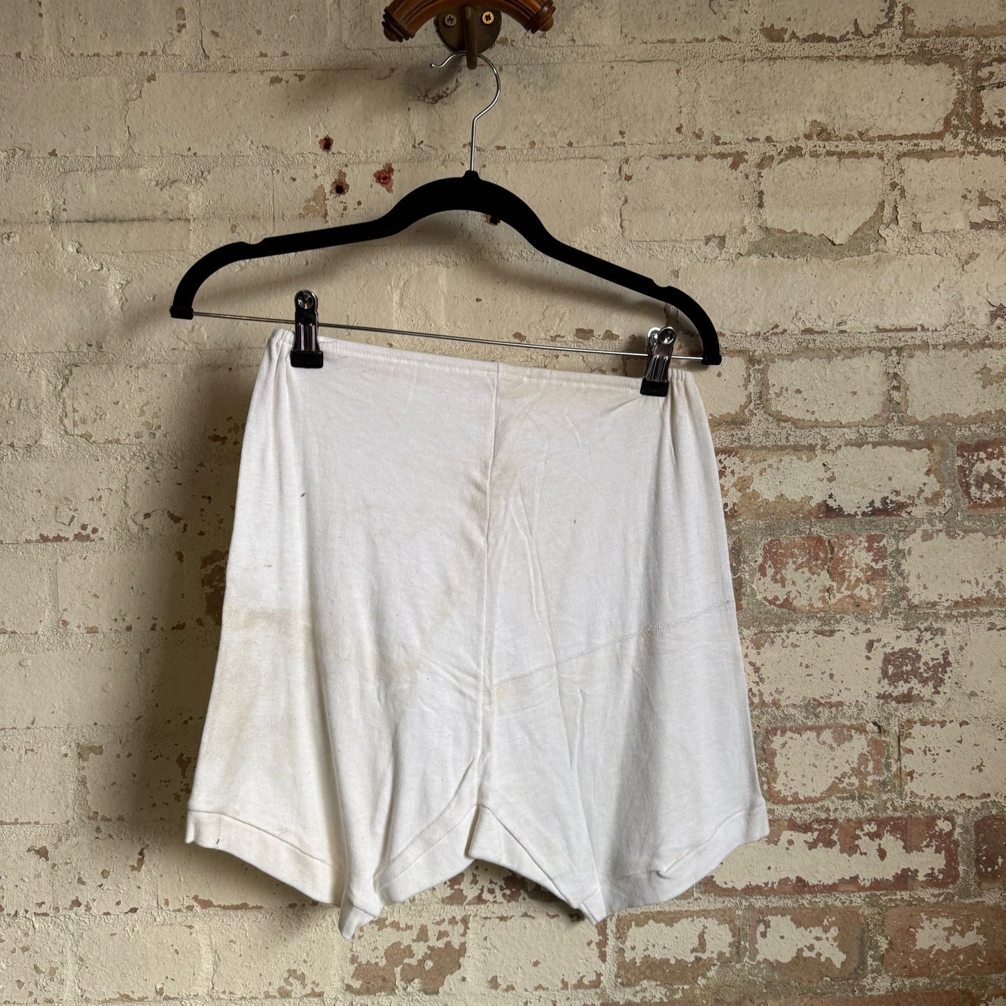 1950s British Unusual White Cotton Shorts