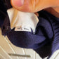 1970s , 80s Navy Wool Fisherman Patterned Guernsey Jumper